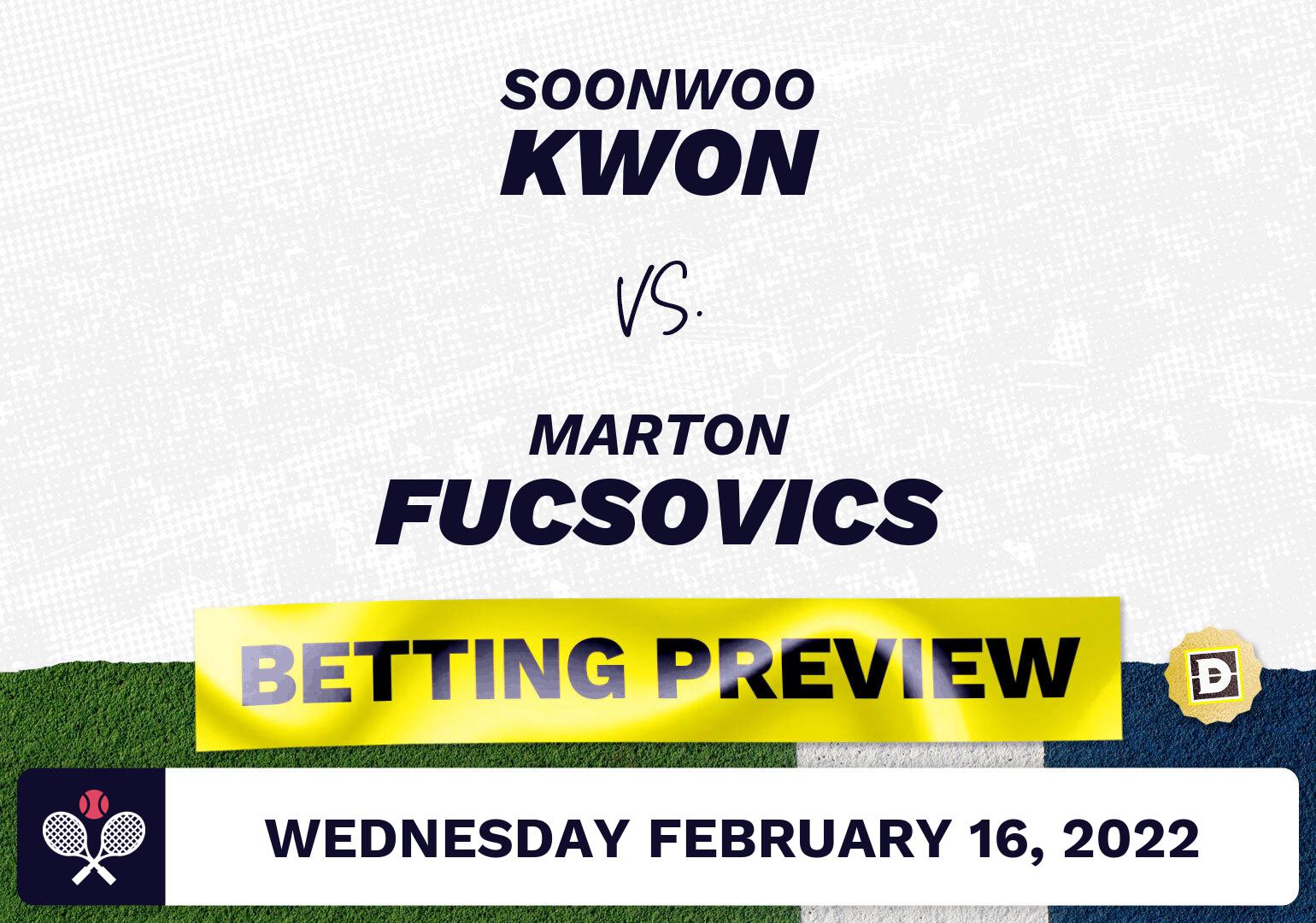 Soonwoo Kwon vs. Marton Fucsovics Predictions - Feb 16, 2022