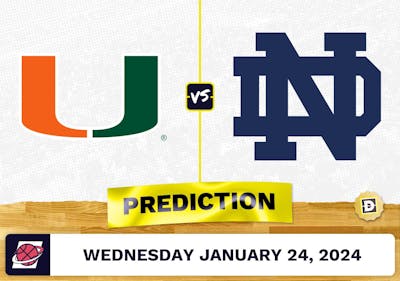 Miami (FL) vs. Notre Dame Prediction, Odds, College Basketball Picks [1/24/2024]