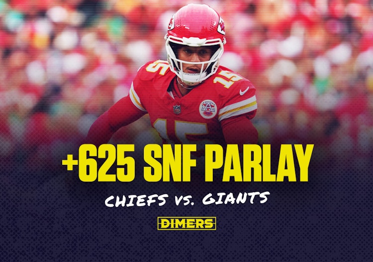 NFL Parlay bet for Sunday Night Football featuring the Chiefs and Giants