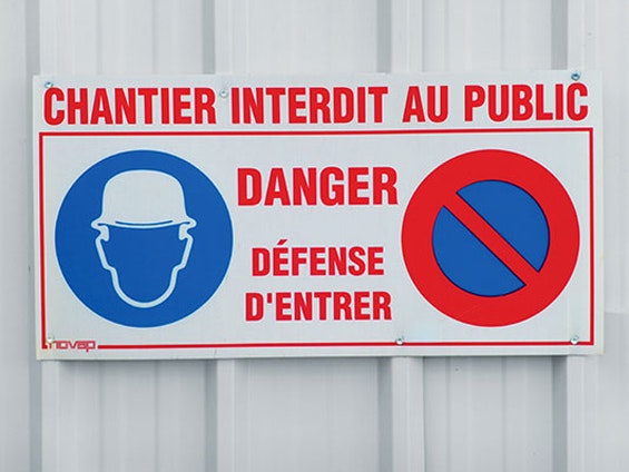 Impression panneau chantier pour palissade extérieure