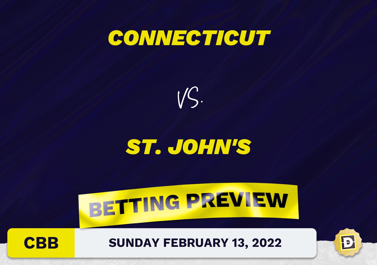 Connecticut vs. St. John's CBB Predictions and Odds - Feb 13, 2022