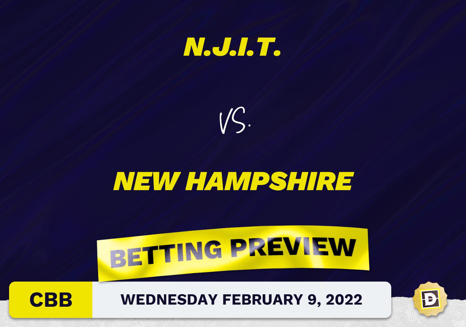 N.J.I.T. vs. New Hampshire CBB Predictions and Odds - Feb 9, 2022
