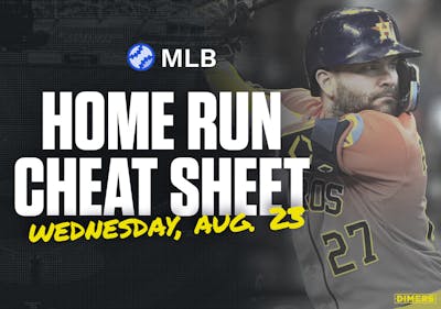 Home Run Cheat Sheet - HR Data, Stats, Matchups and More - Wednesday, August 23