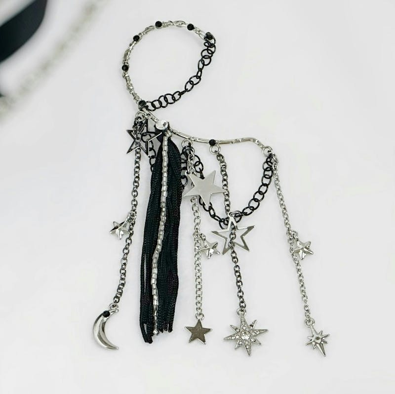 Black Fringe ear cuff