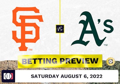 Giants vs. Athletics Prediction and Odds - Aug 6, 2022
