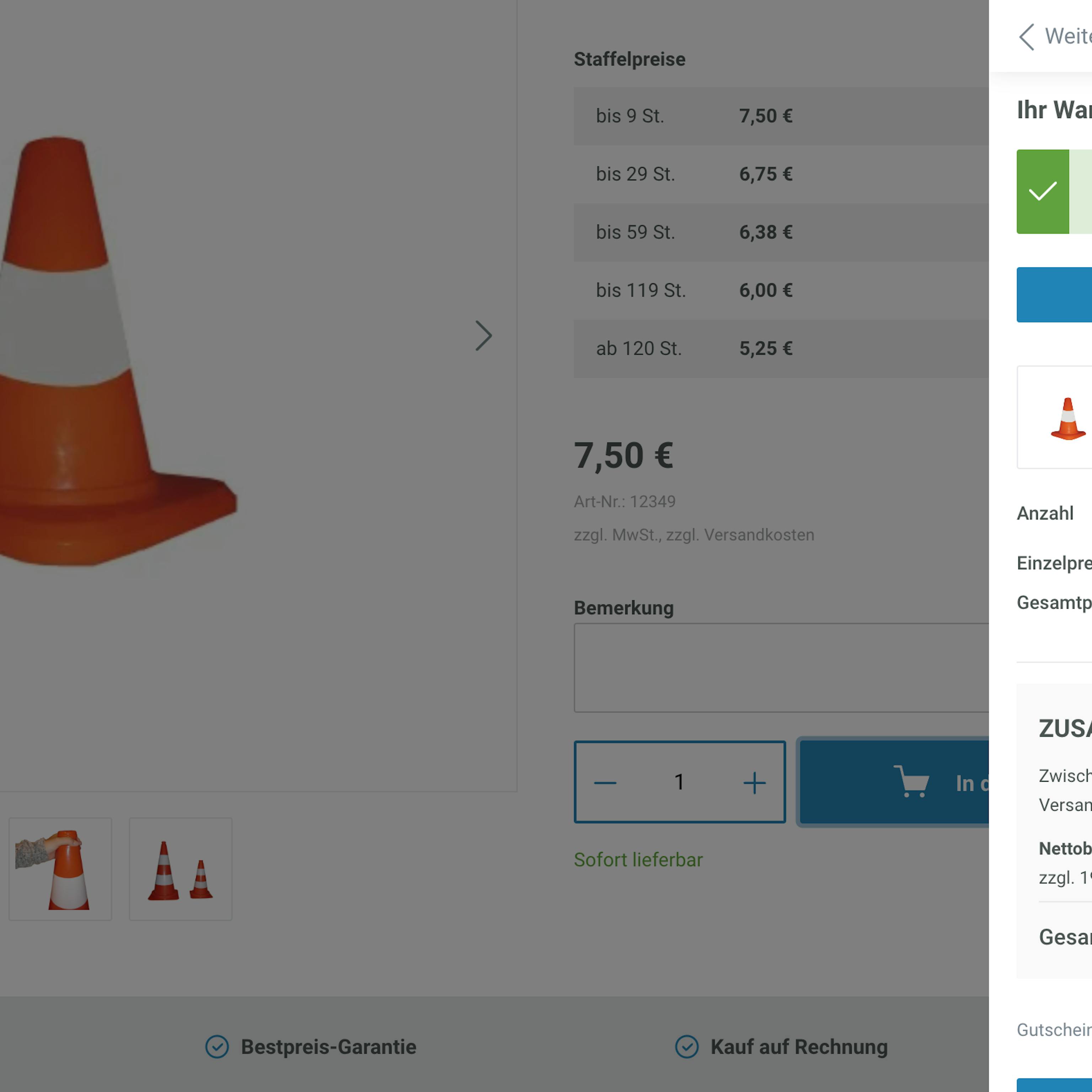 Offcanvas Warenkorb (Desktop) Offcanvas Warenkorb (Desktop)