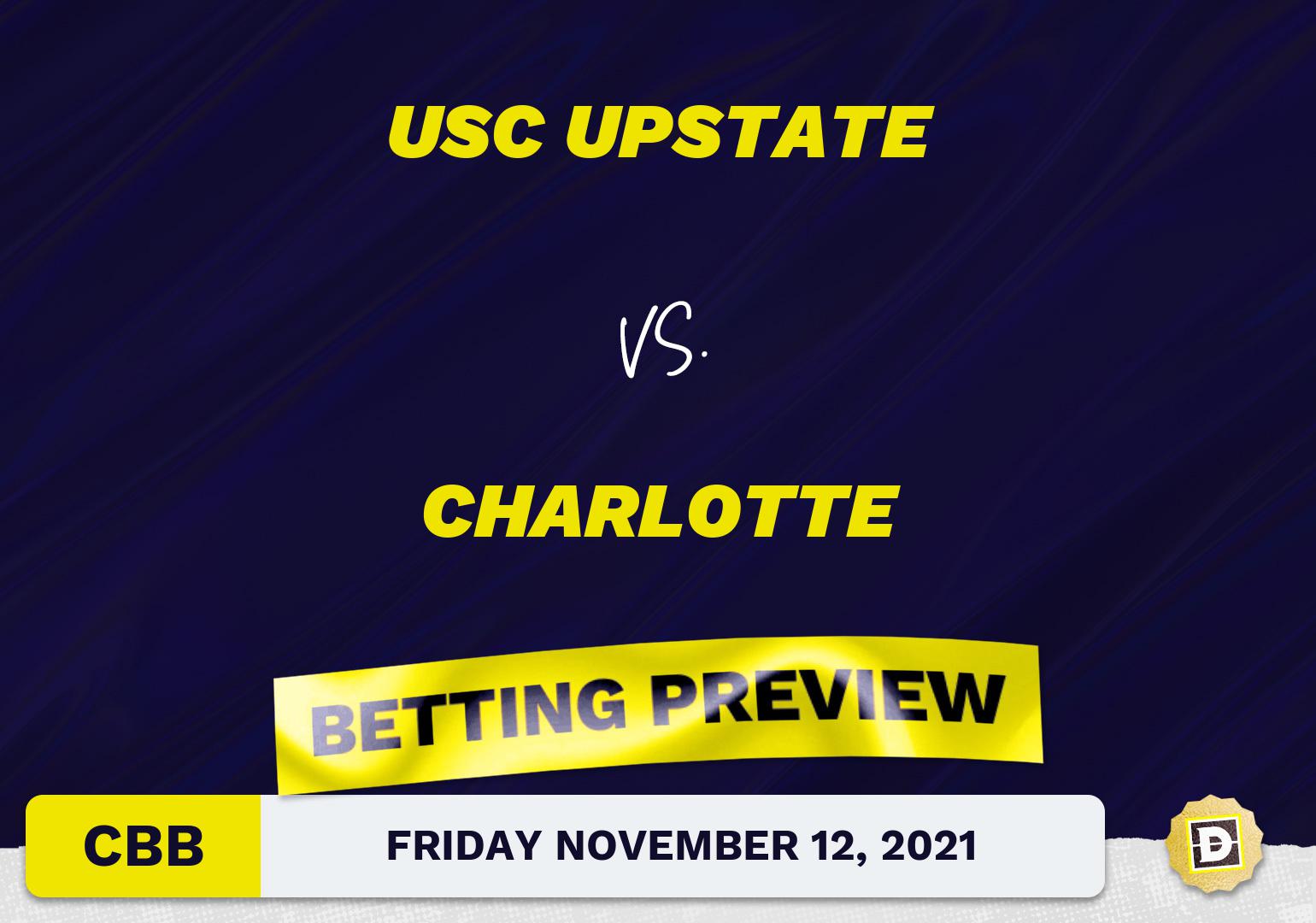 USC Upstate vs. Charlotte CBB Predictions and Odds - Nov 12, 2021
