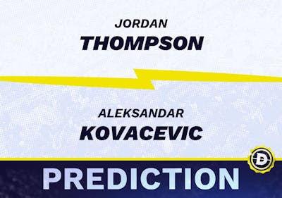 Jordan Thompson vs. Aleksandar Kovacevic Prediction, Odds, Picks for U.S. Men's Clay Court Championships 2024