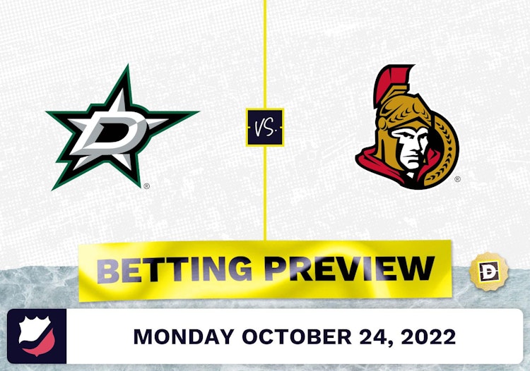 Stars vs. Senators Prediction and Odds - Oct 24, 2022