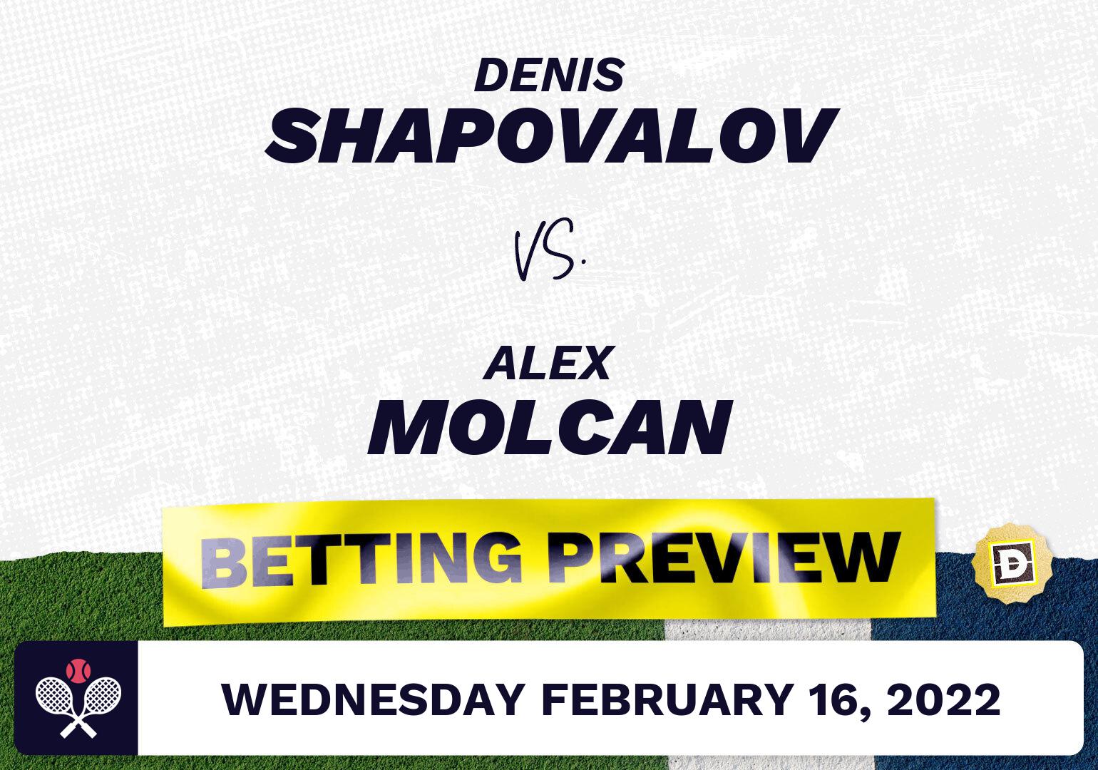 Denis Shapovalov vs. Alex Molcan Predictions - Feb 16, 2022