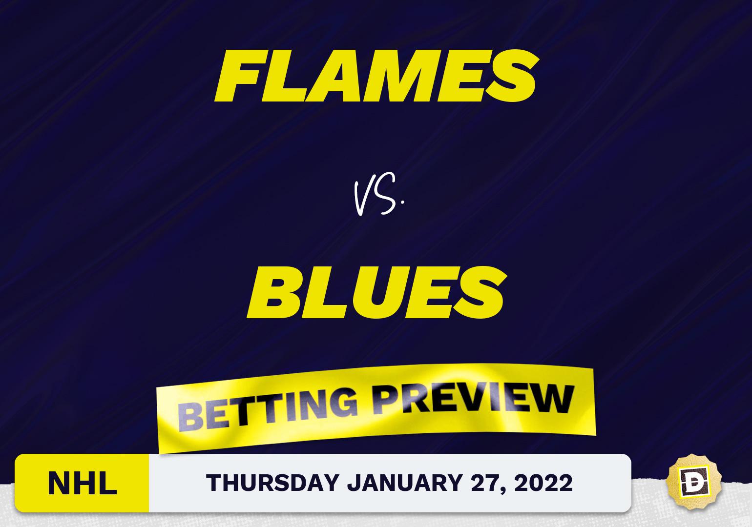 Flames vs. Blues Predictions and Odds - Jan 27, 2022