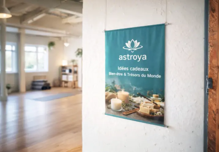 Bâche 180 g sans PVC usage promotionnel et événementiell, avec ourlet en haut et en bas