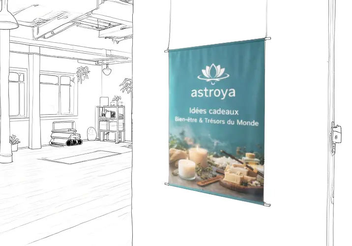 Bâche sans PVC 180 g imprimée grand format