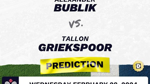 Alexander Bublik vs. Tallon Griekspoor Prediction, Odds, Picks for ATP Dubai 2024