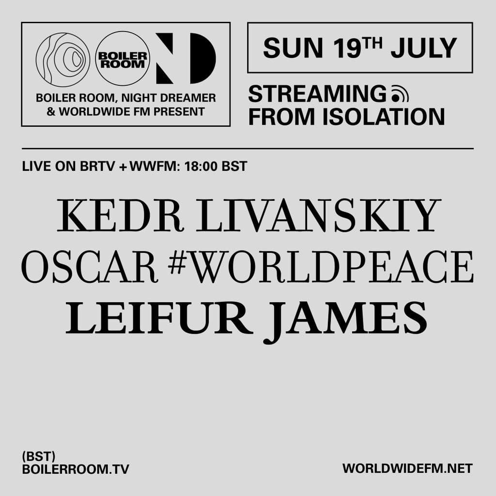 Streaming From Isolation: Oscar #Worldpeace // 19-07-20