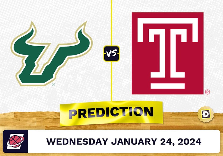 South Florida vs. Temple Prediction, Odds, College Basketball Picks [1/24/2024]