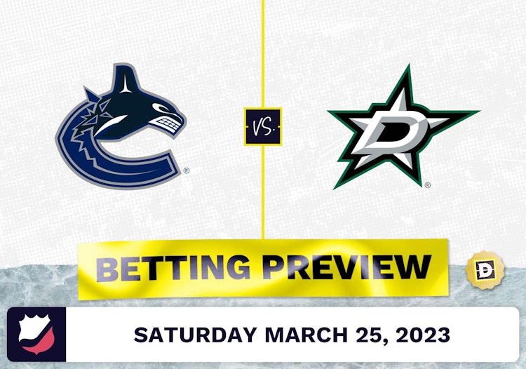 Canucks vs. Stars Prediction and Odds - Mar 25, 2023