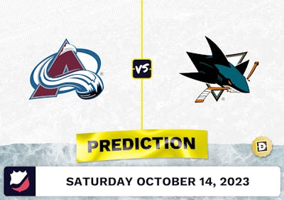 Avalanche vs. Sharks Prediction and Odds - October 14, 2023