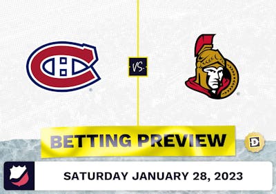 Canadiens vs. Senators Prediction and Odds - Jan 28, 2023