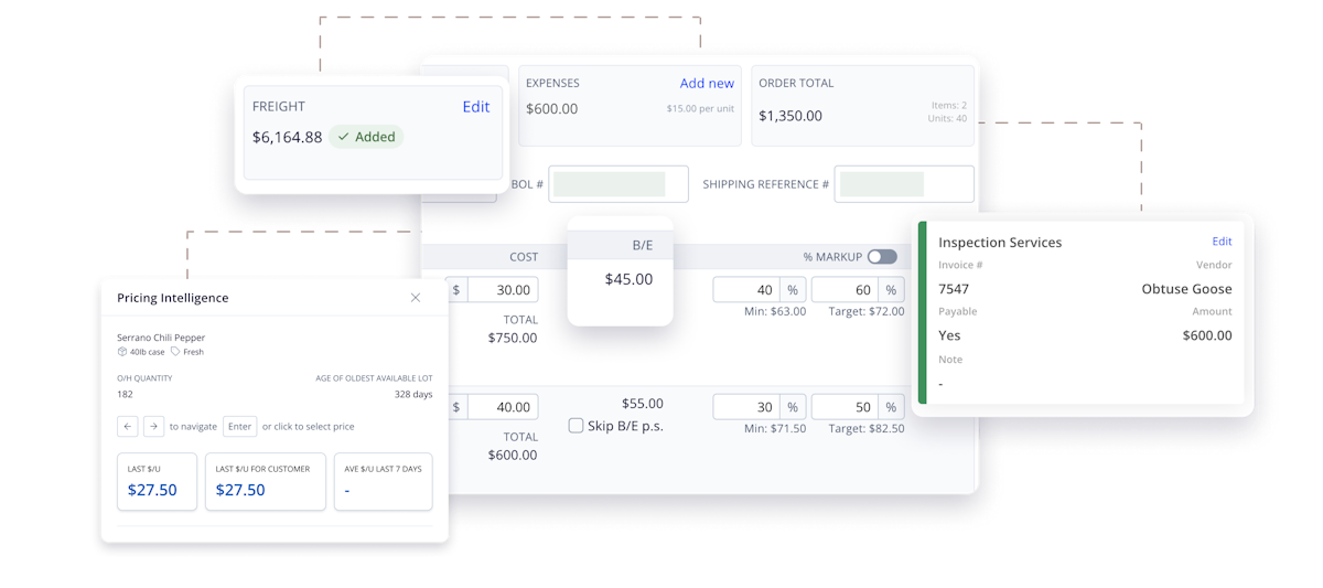Screenshot of Silo's buying software and how it shows profitability