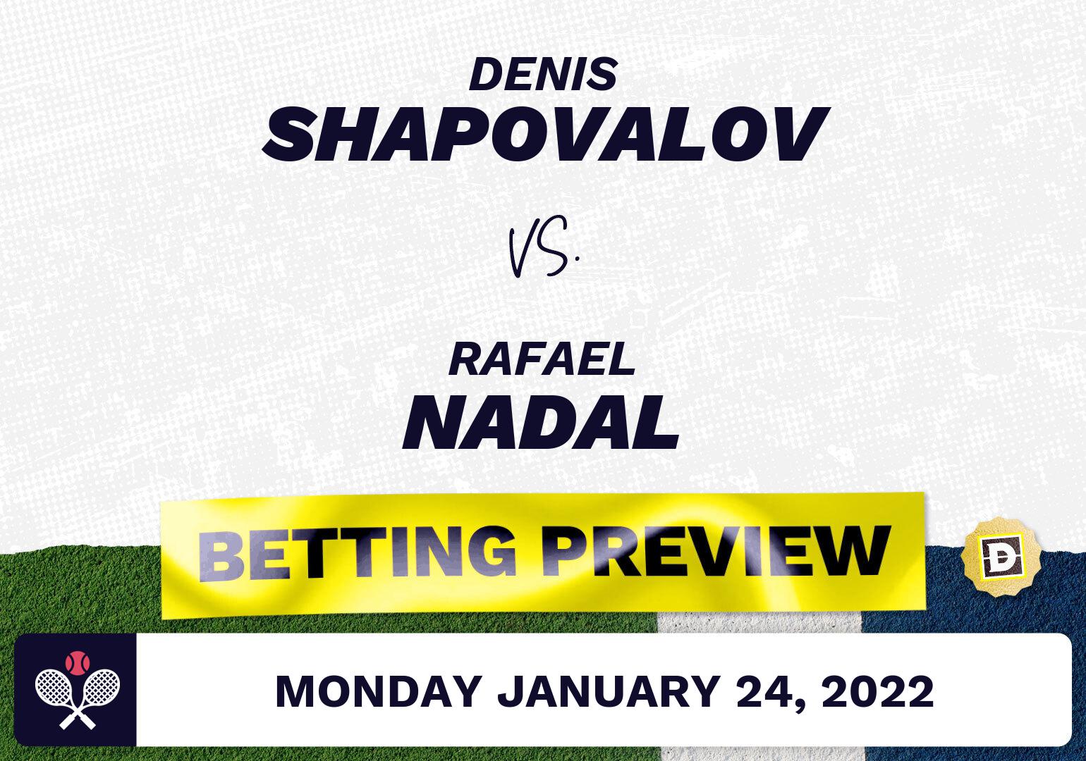 Denis Shapovalov vs. Rafael Nadal Predictions - Jan 24, 2022