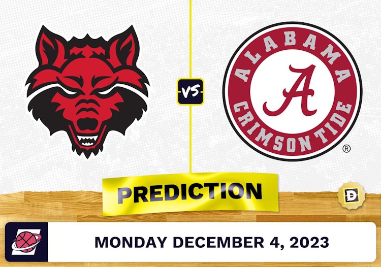 Arkansas State vs. Alabama Basketball Prediction - December 4, 2023