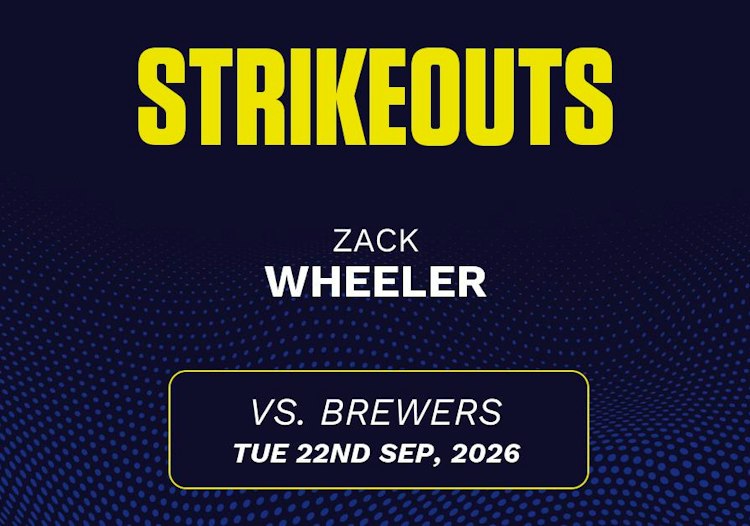 Zack Wheeler projected stats for Tuesday, September 22, 2026.