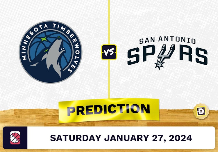 Minnesota Timberwolves vs. San Antonio Spurs Prediction, Odds, NBA Picks [1/27/2024]