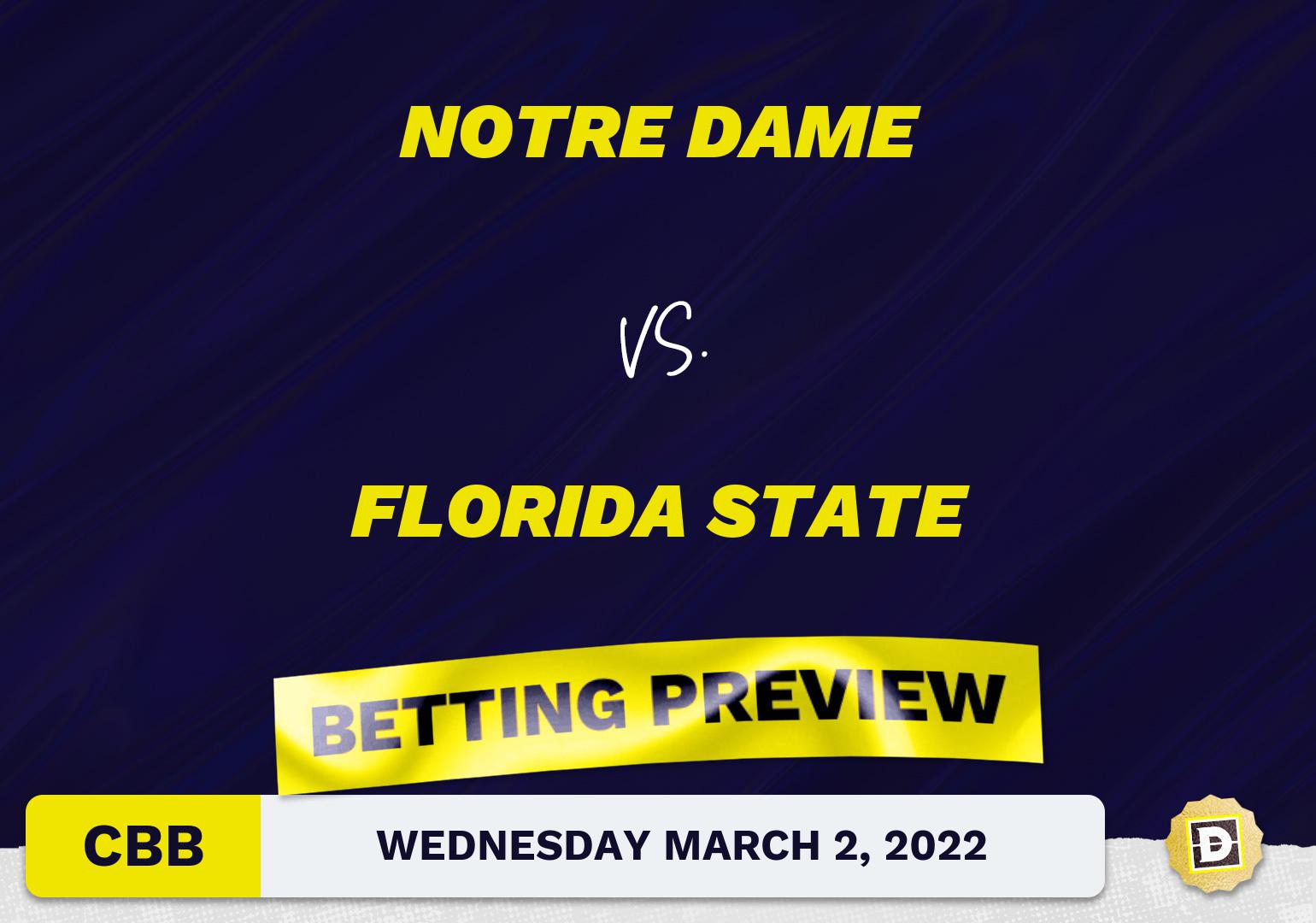 Notre Dame vs. Florida State CBB Predictions and Odds - Mar 2, 2022
