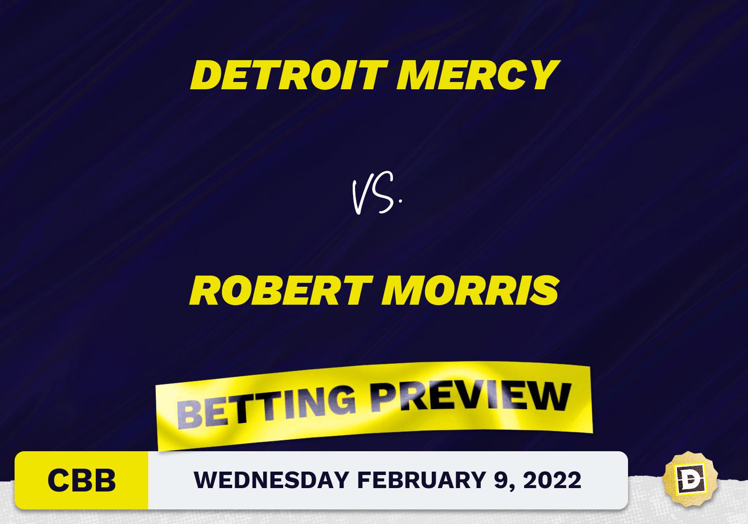 Detroit Mercy vs. Robert Morris CBB Predictions and Odds - Feb 9, 2022