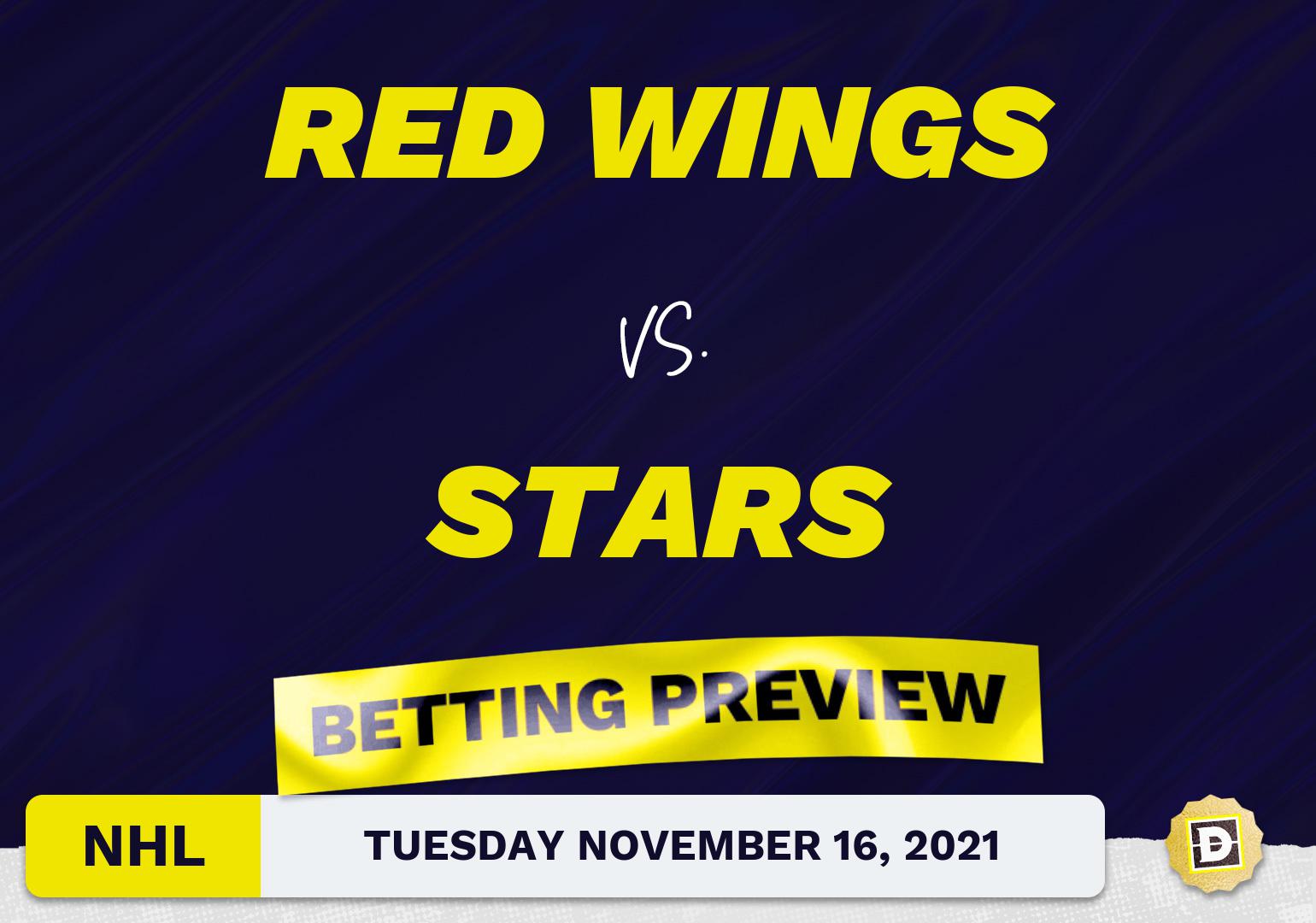 Red Wings vs. Stars Predictions and Odds - Nov 16, 2021
