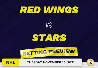 Red Wings vs. Stars Predictions and Odds - Nov 16, 2021