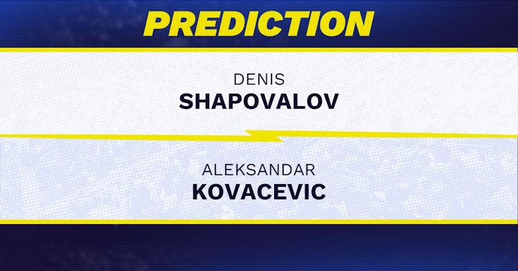 Denis Shapovalov vs Aleksandar Kovacevic Tennis Prediction.
