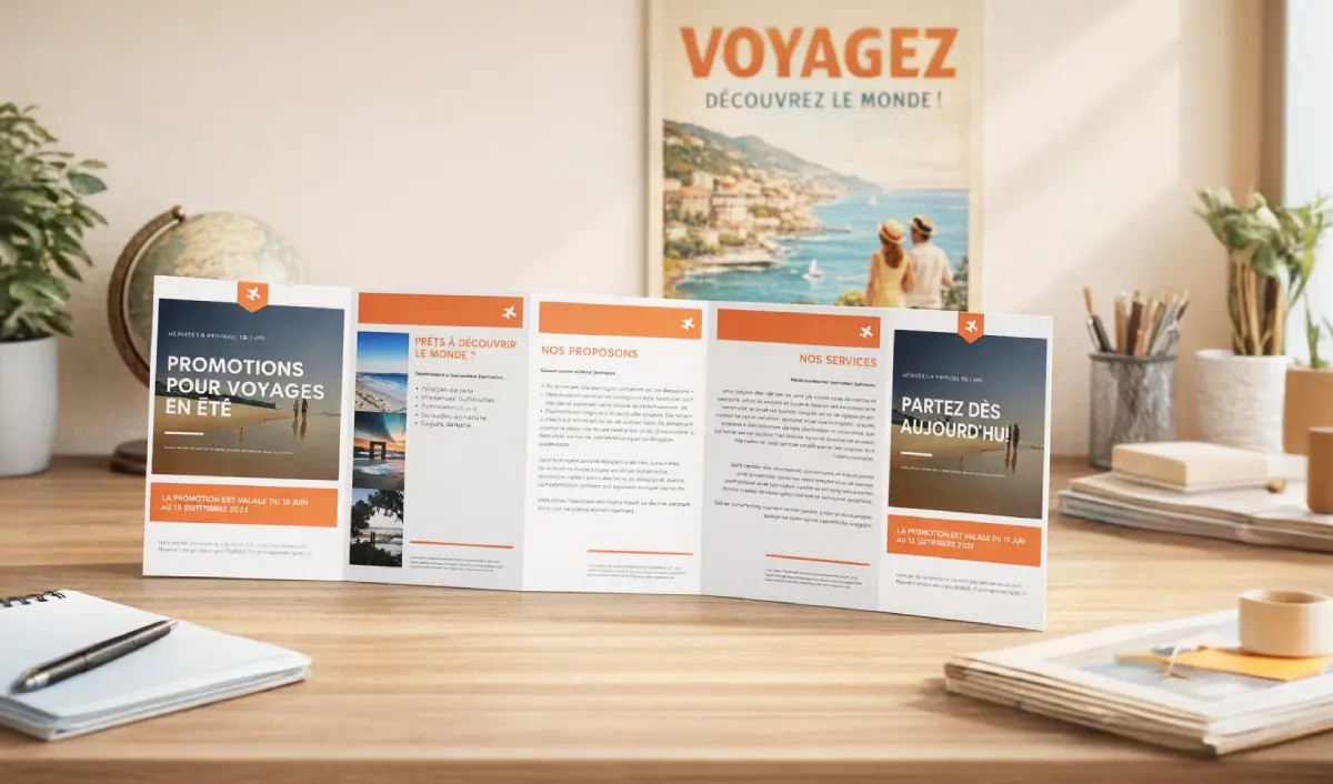 dépliant 4 volets impression personnalisée - 123imprim