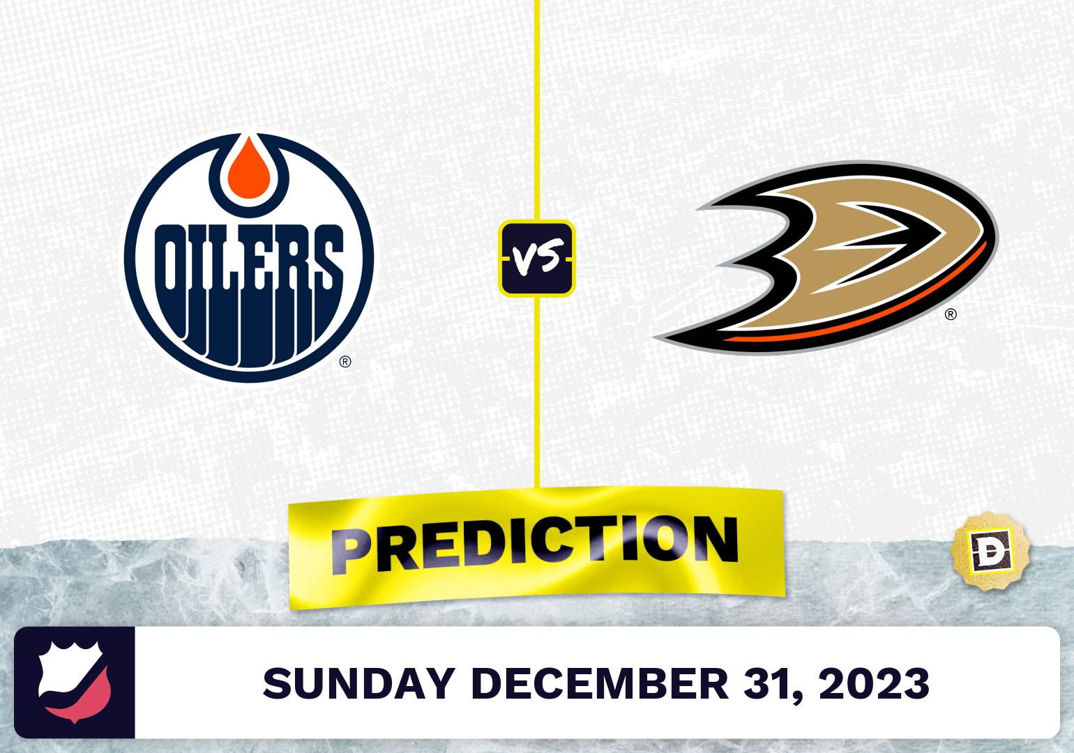 Edmonton Oilers vs. Anaheim Ducks Prediction, Odds, NHL Picks  [12/31/2023]