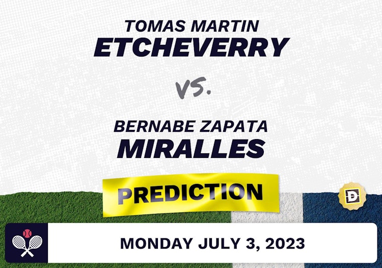 Tomas Martin Etcheverry vs. Bernabe Zapata Miralles Prediction - Wimbledon 2023