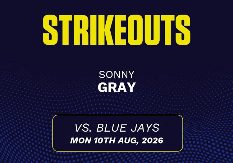 Sonny Gray projected stats for Monday, August 10, 2026.
