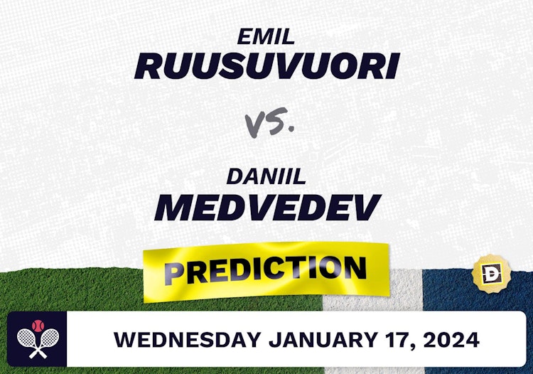 Emil Ruusuvuori vs. Daniil Medvedev Prediction, Odds, Picks for Australian Open 2024