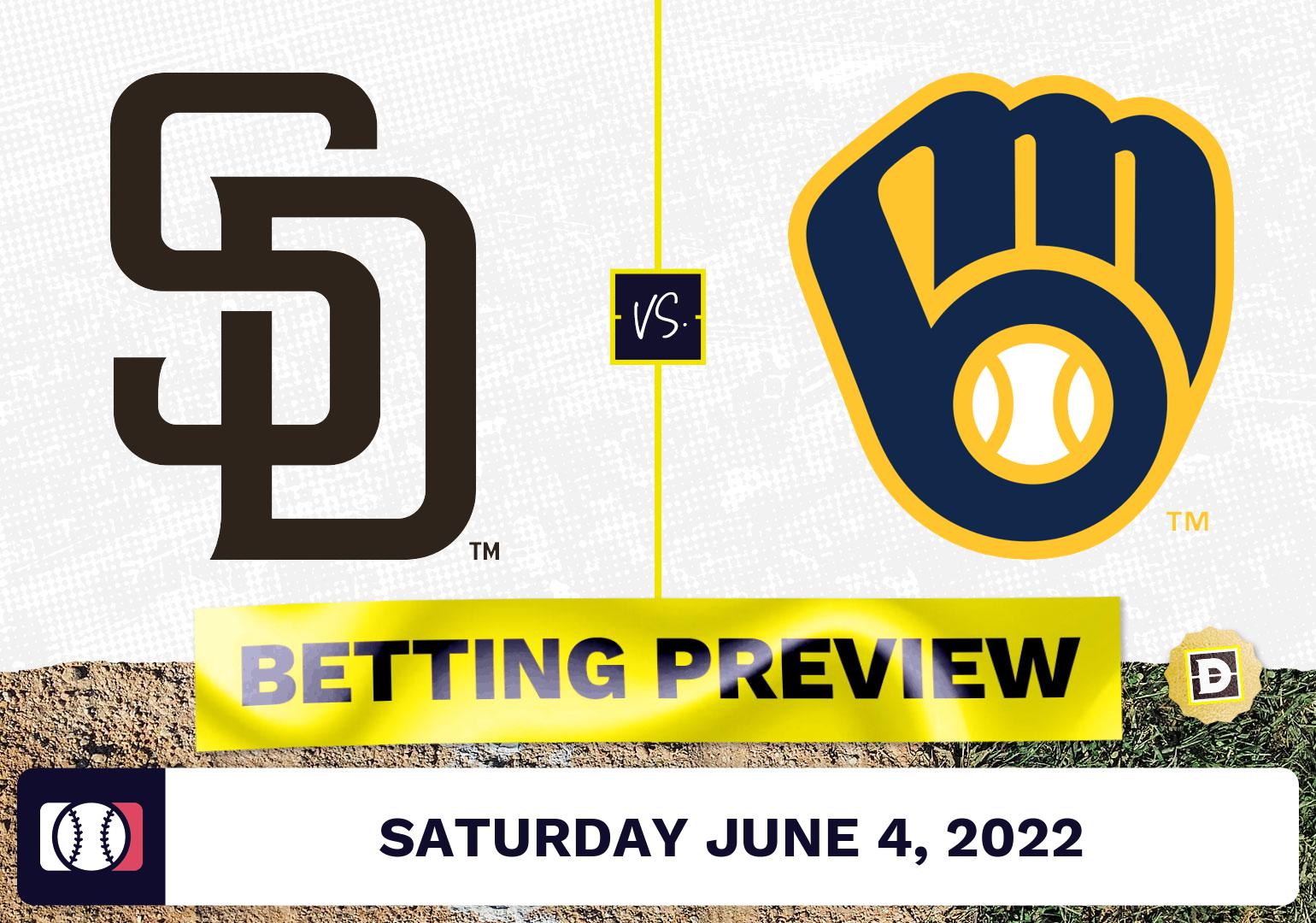 Padres vs. Brewers Prediction and Odds - Jun 4, 2022