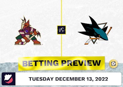 Coyotes vs. Sharks Prediction and Odds - Dec 13, 2022