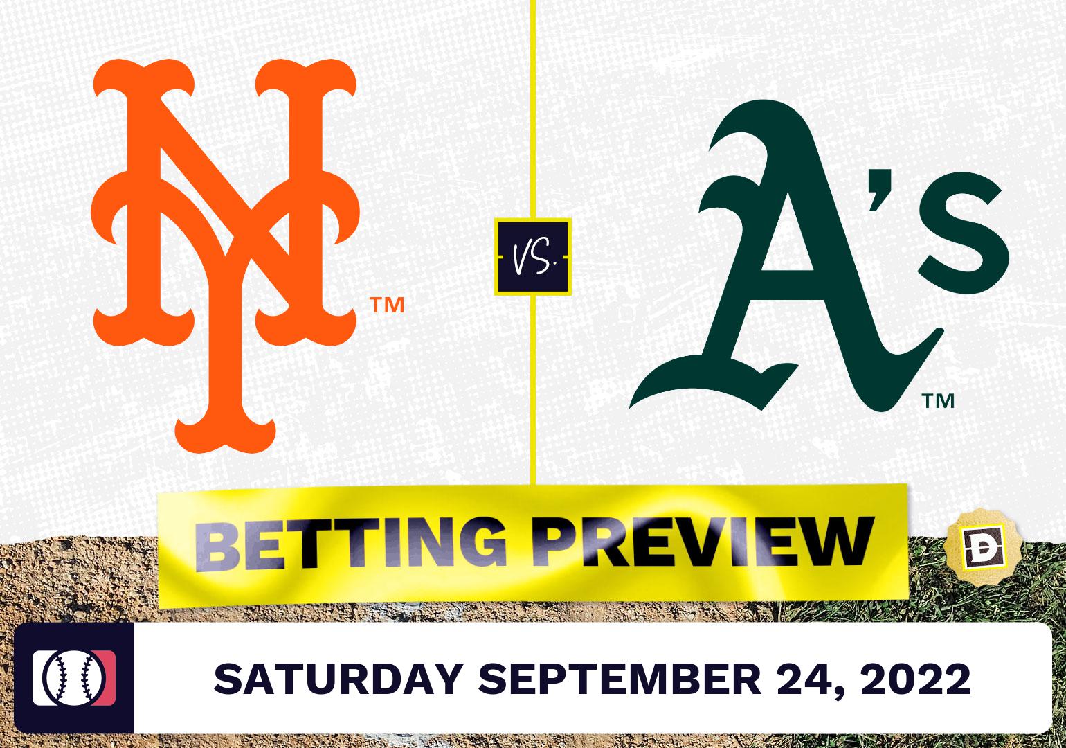 Mets vs. Athletics Prediction and Odds - Sep 24, 2022