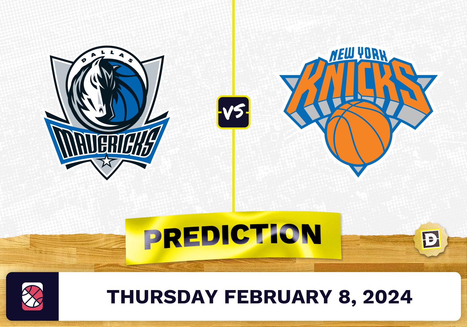 Dallas Mavericks Vs. New York Knicks Prediction, Odds, NBA Picks [2/8/2024]