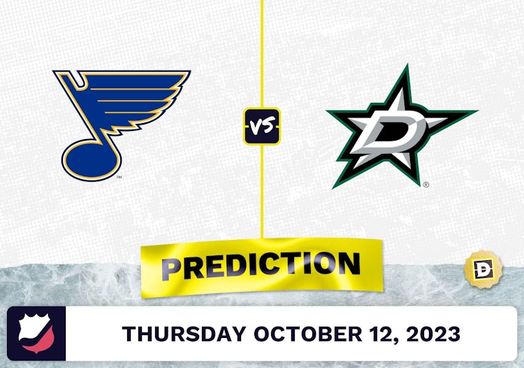 Blues vs. Stars Prediction and Odds - October 12, 2023