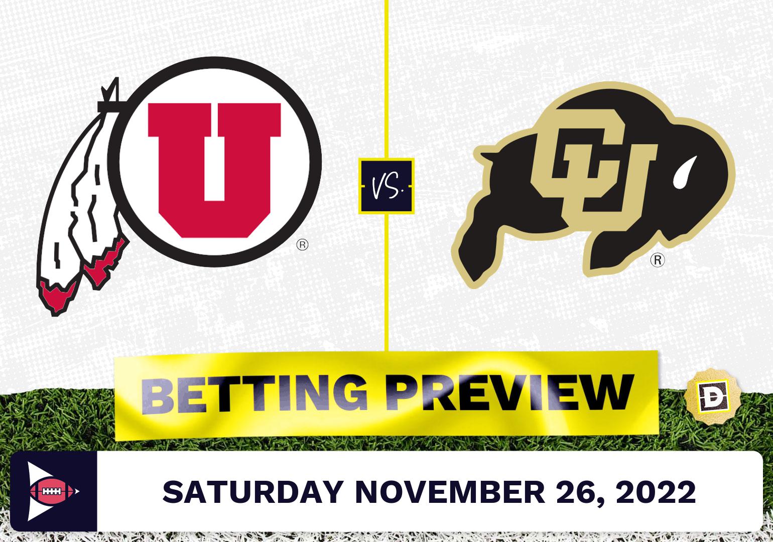 Utah vs. Colorado CFB Prediction and Odds - Nov 26, 2022