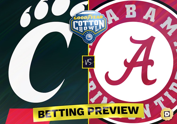 Cincinnati vs. Alabama CFB Predictions and Odds - Dec 31, 2021