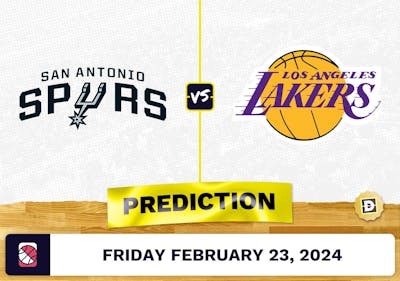San Antonio Spurs vs. Los Angeles Lakers Prediction, Odds, NBA Picks [2/23/2024]