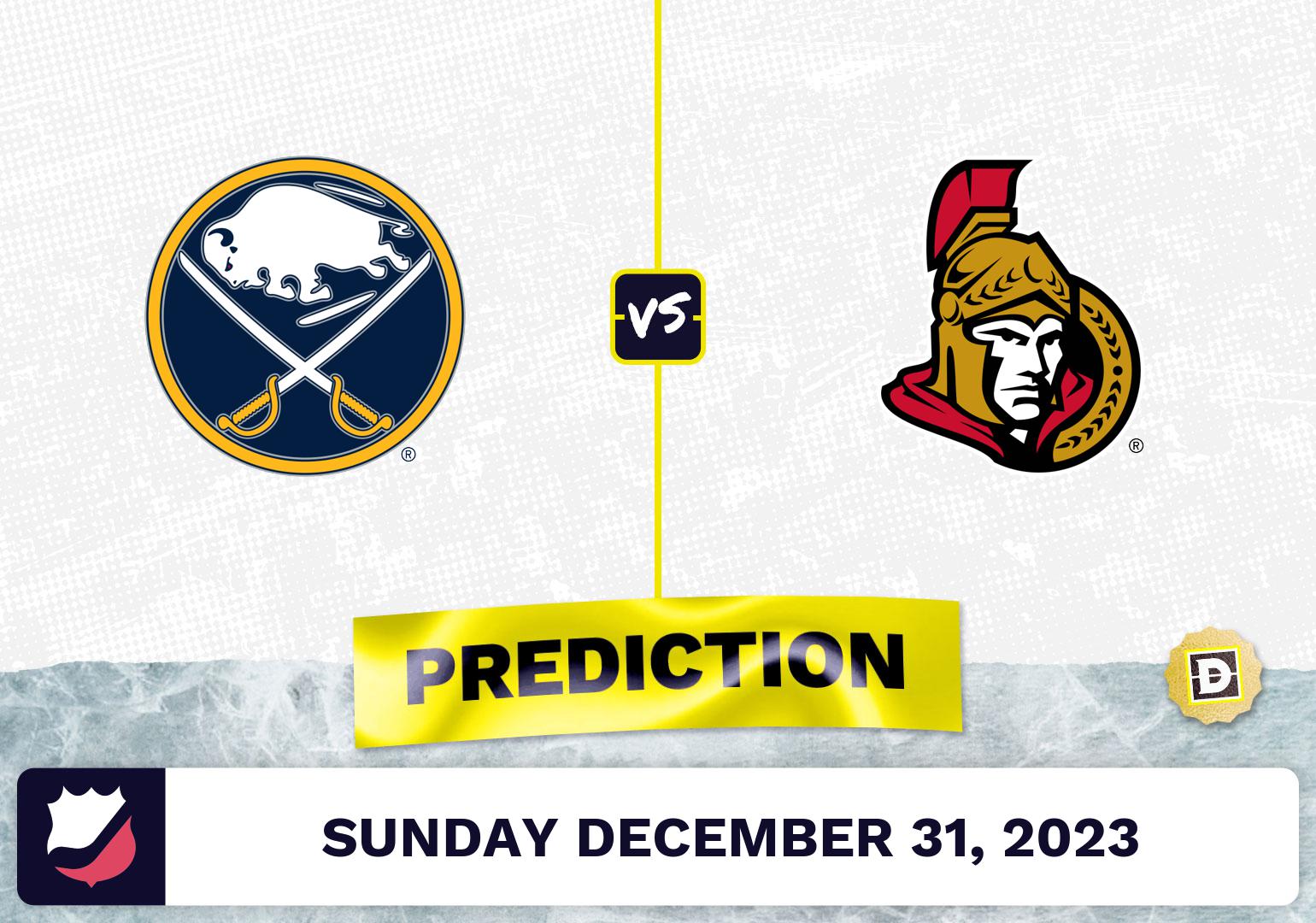 Buffalo Sabres vs. Ottawa Senators Prediction, Odds, NHL Picks  [12/31/2023]