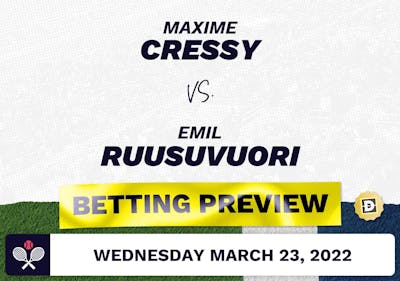 Maxime Cressy vs. Emil Ruusuvuori Predictions - Mar 23, 2022
