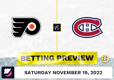 Flyers vs. Canadiens Prediction and Odds - Nov 19, 2022