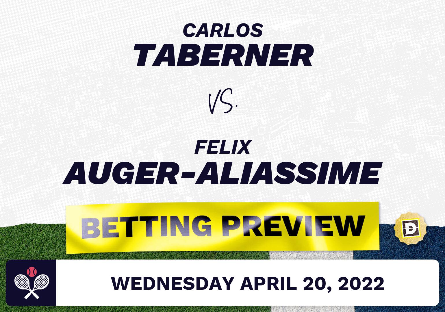 Carlos Taberner vs. Felix Auger-Aliassime Predictions - Apr 20, 2022